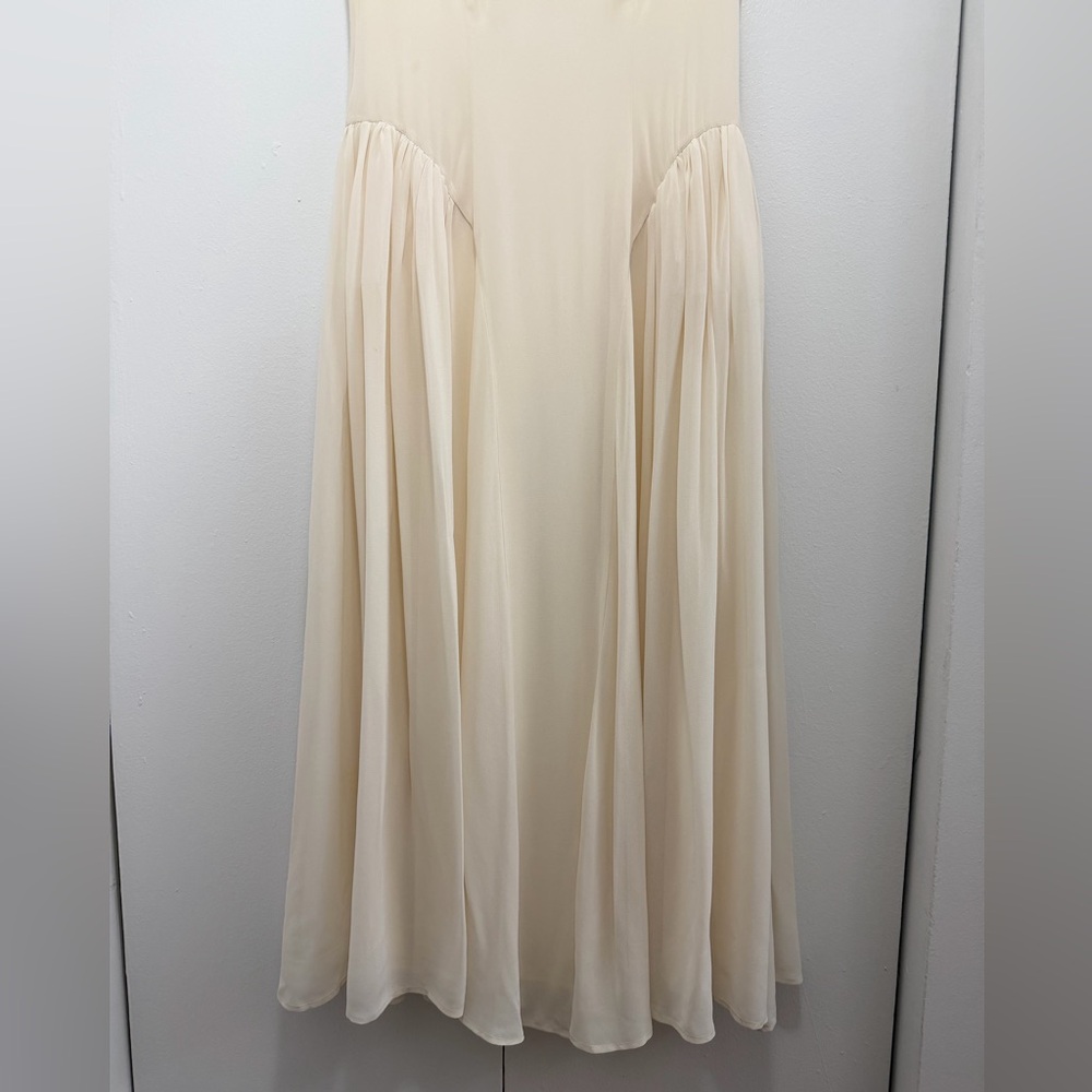 NEW Reformation Maven Dress Fior Di Latte Ivory Cream Bridal High Neck 10 - Picture 10 of 16